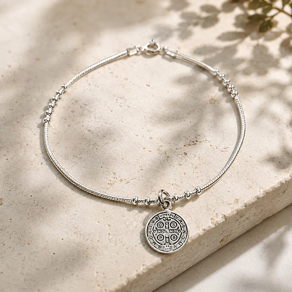 Pulsera Medalla San Benito 3