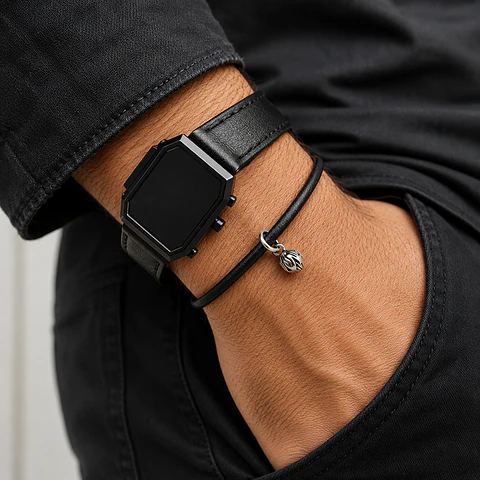 Pulsera Cuero Brote Loto