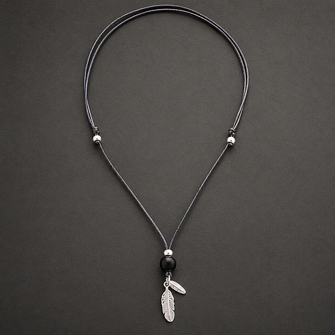 Collar Ónix Plumas