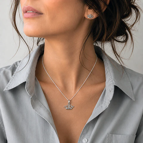 Conjunto Collar + Aros Corona