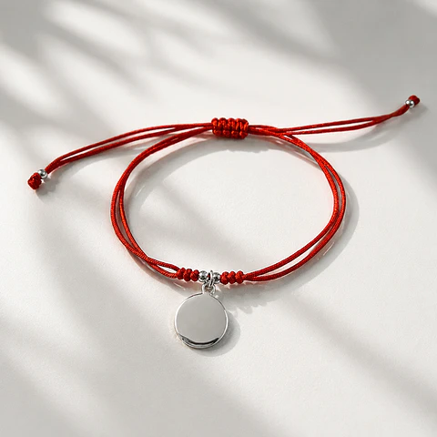 Pulsera Cordón Medalla Lisa