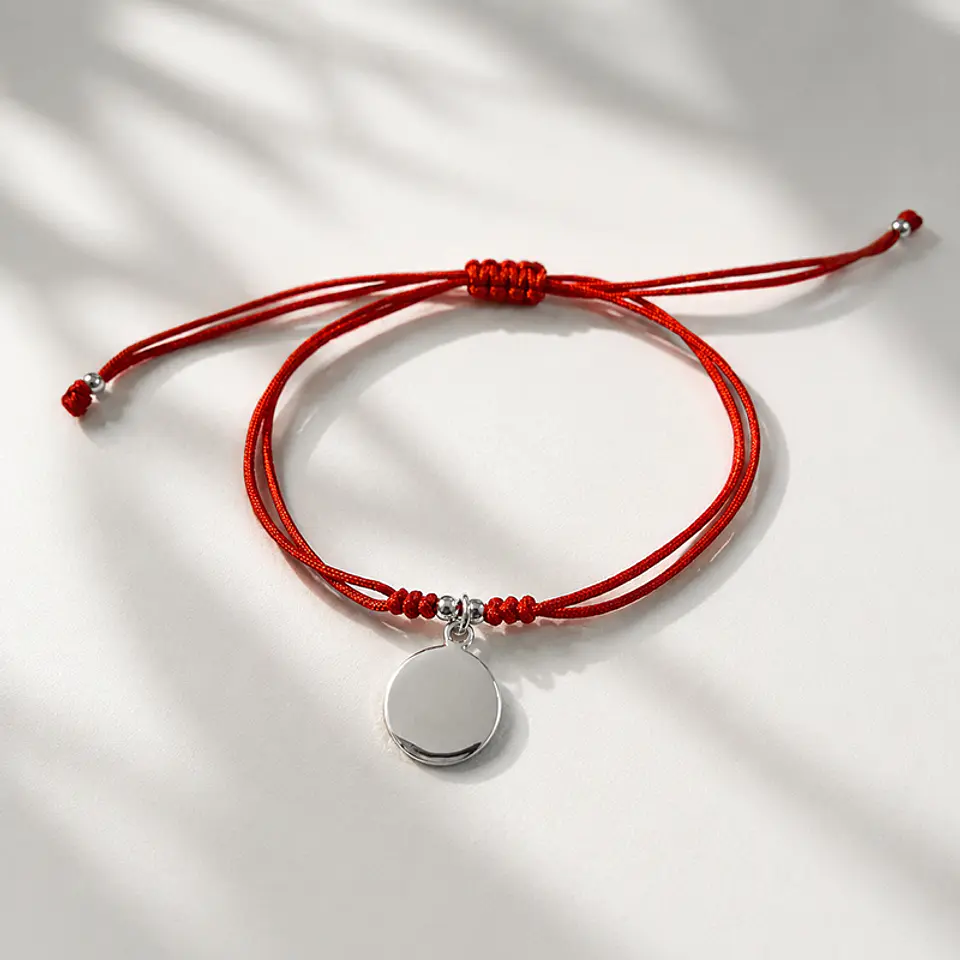 Pulsera Cordón Medalla Lisa 1