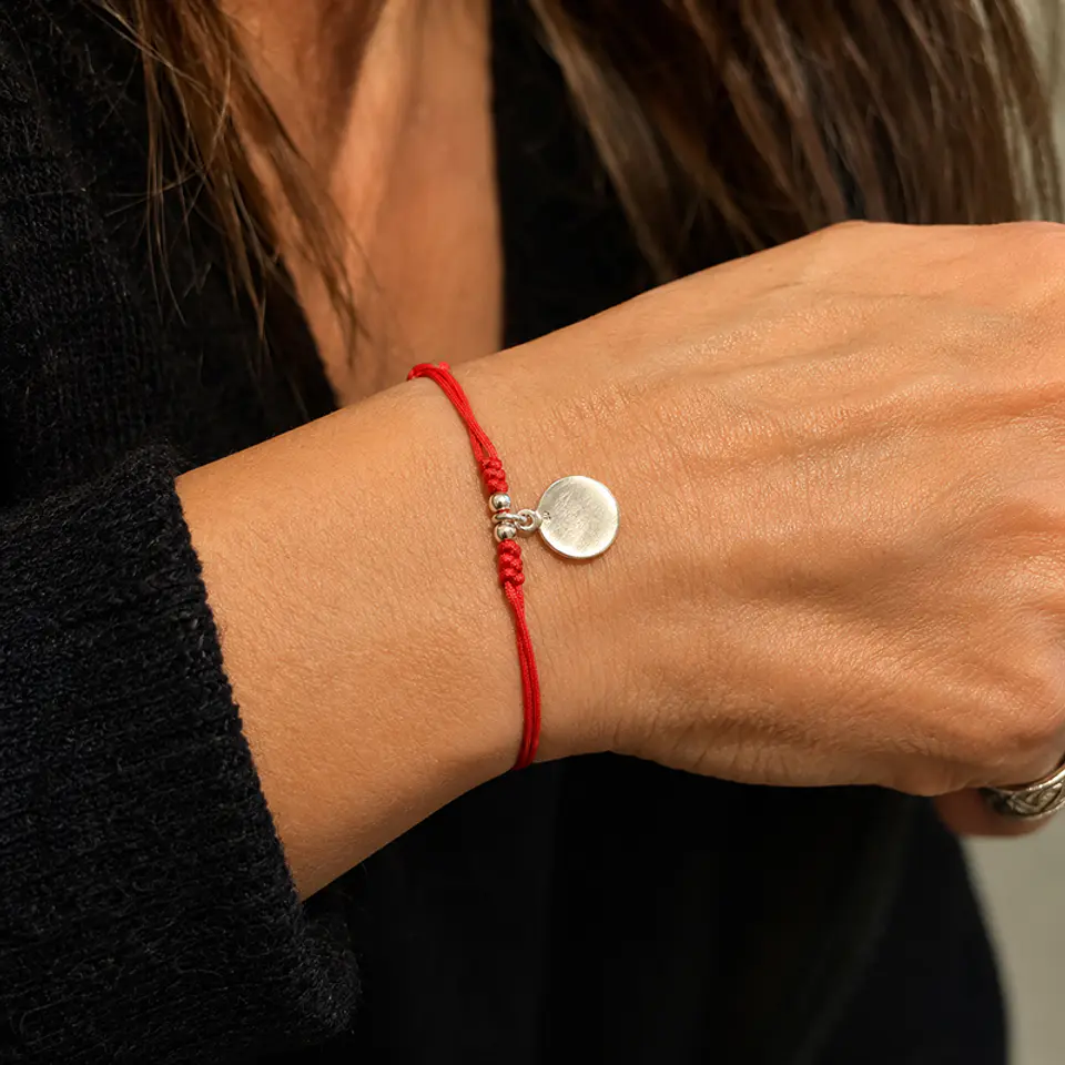 Pulsera Cordón Medalla Lisa 3