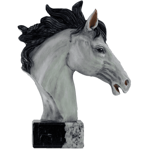 Figura de caballo busto blanco