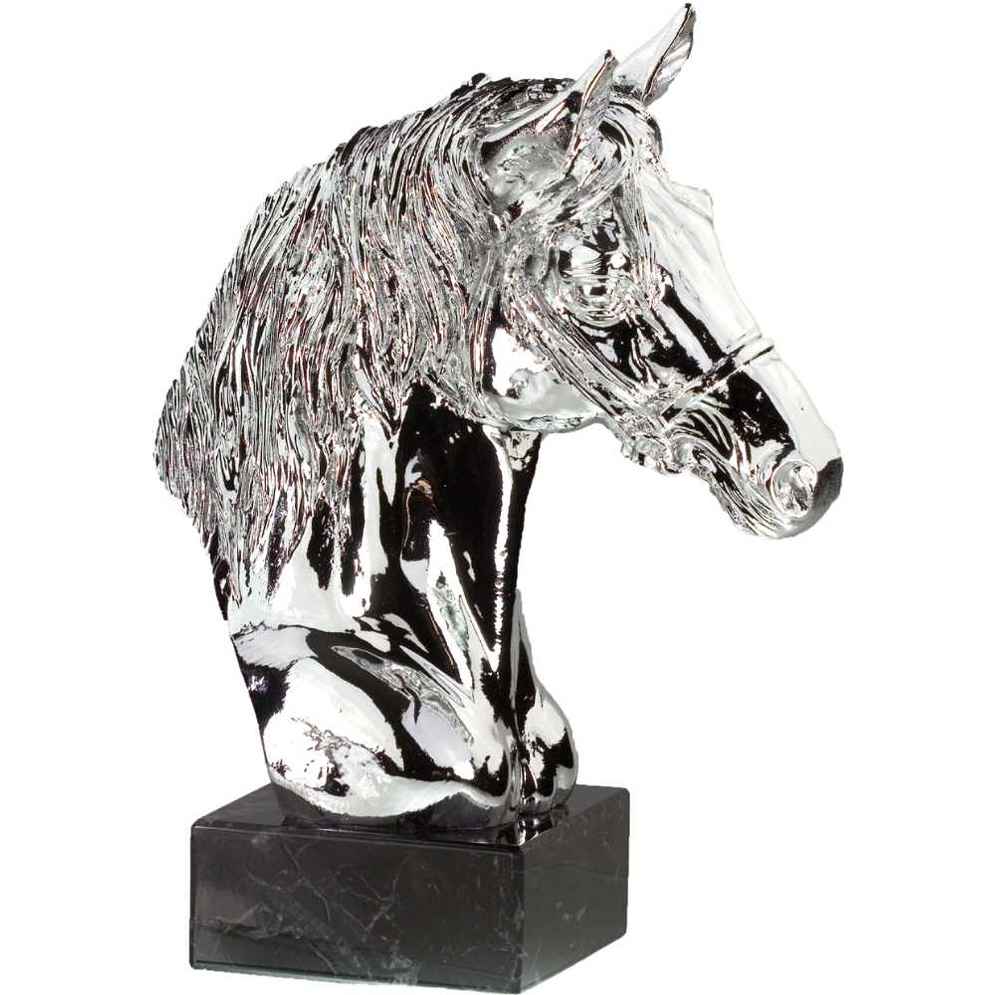 Figura ecuestre plateada  1