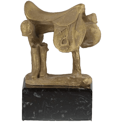 Figura silla de montar escuestre 