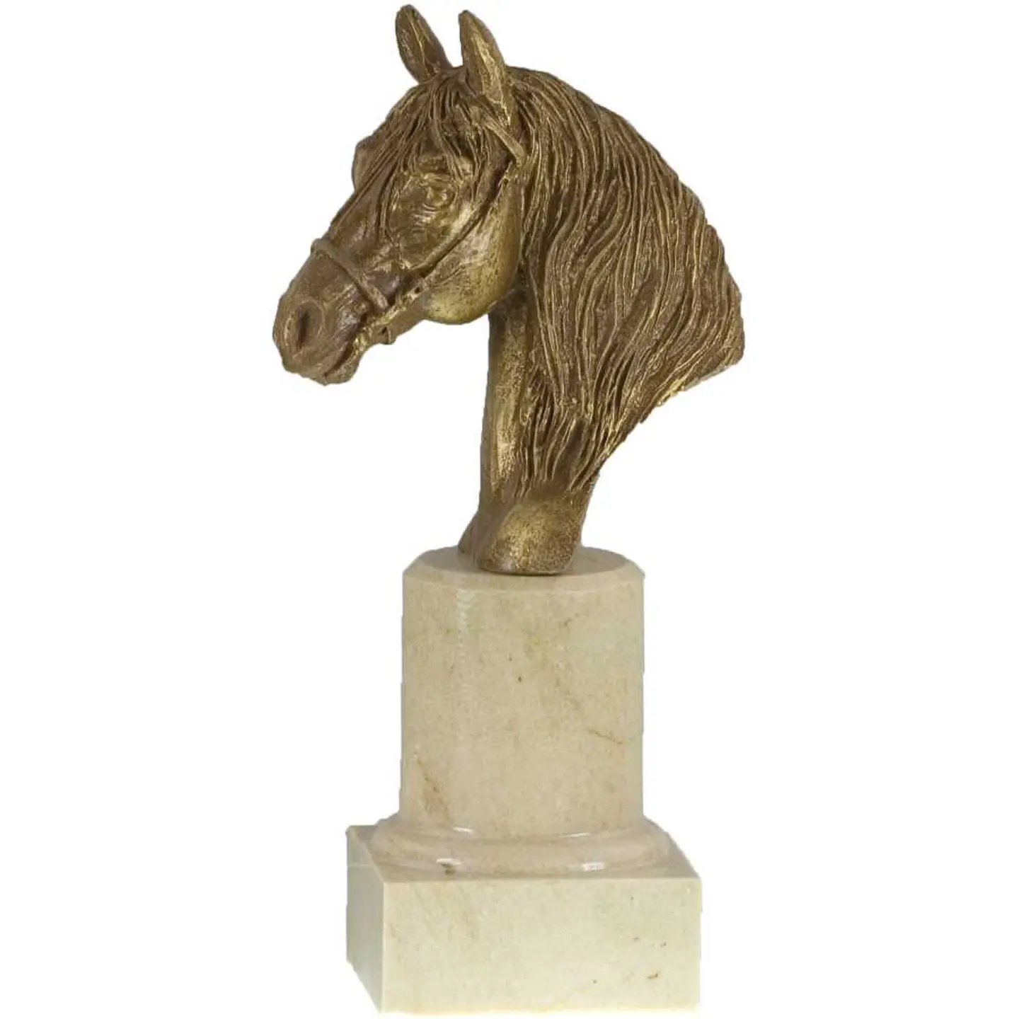 Escultura de rostro ecuestre bronce 1