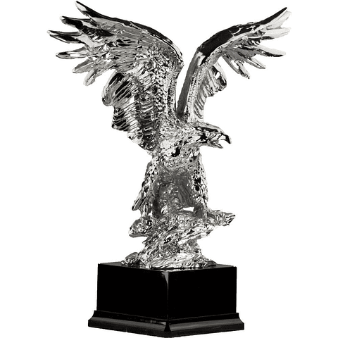 Figura águila real plateada