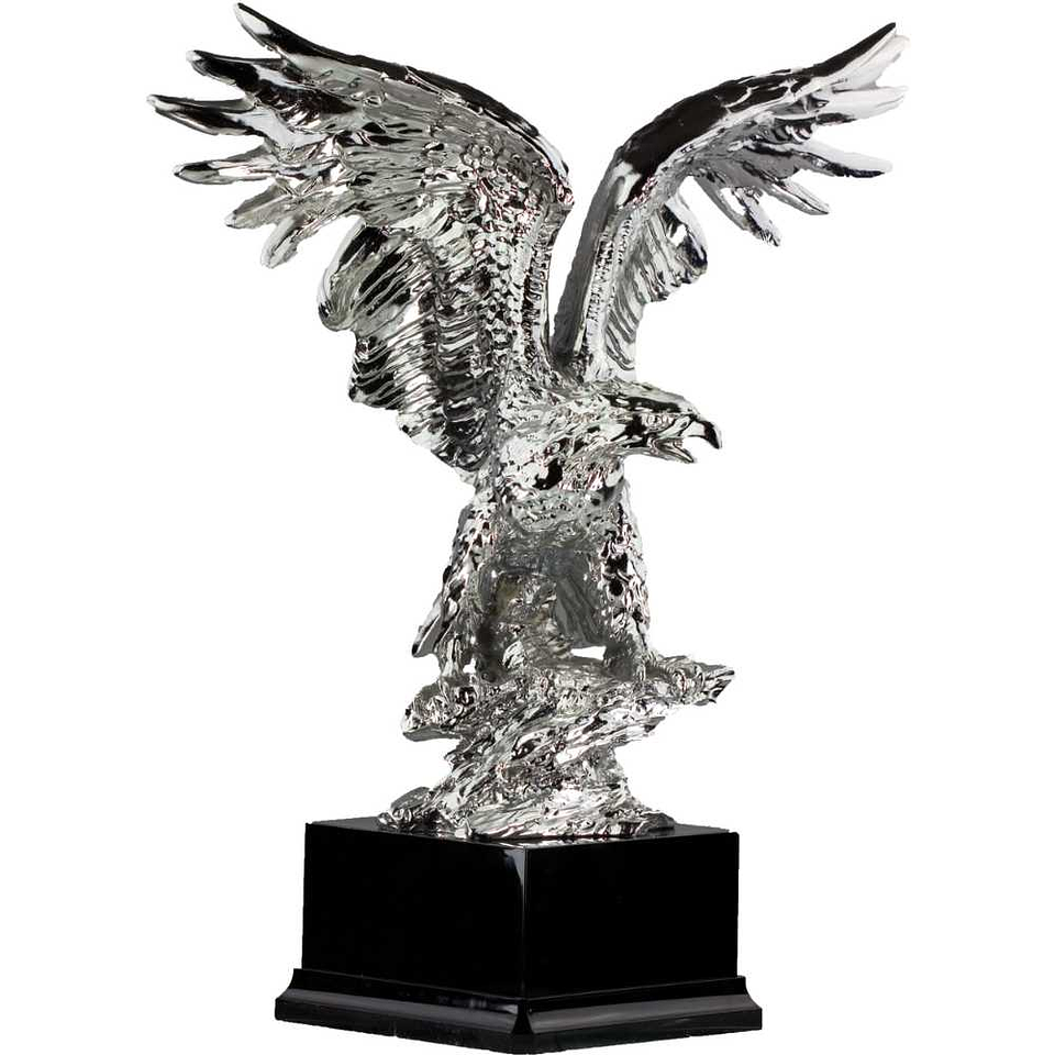 Figura águila real plateada 1