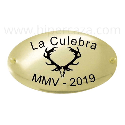 Chapa trofeo de caza ciervo