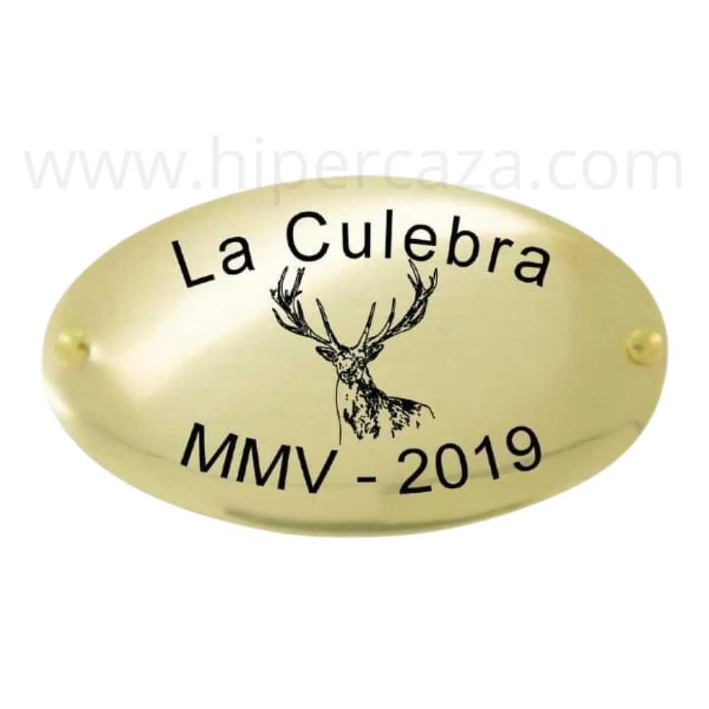 Chapa trofeo de caza con ciervo 1