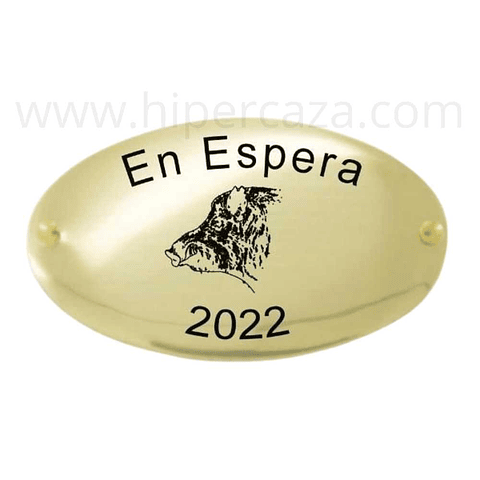Chapa trofeo de caza jabalí