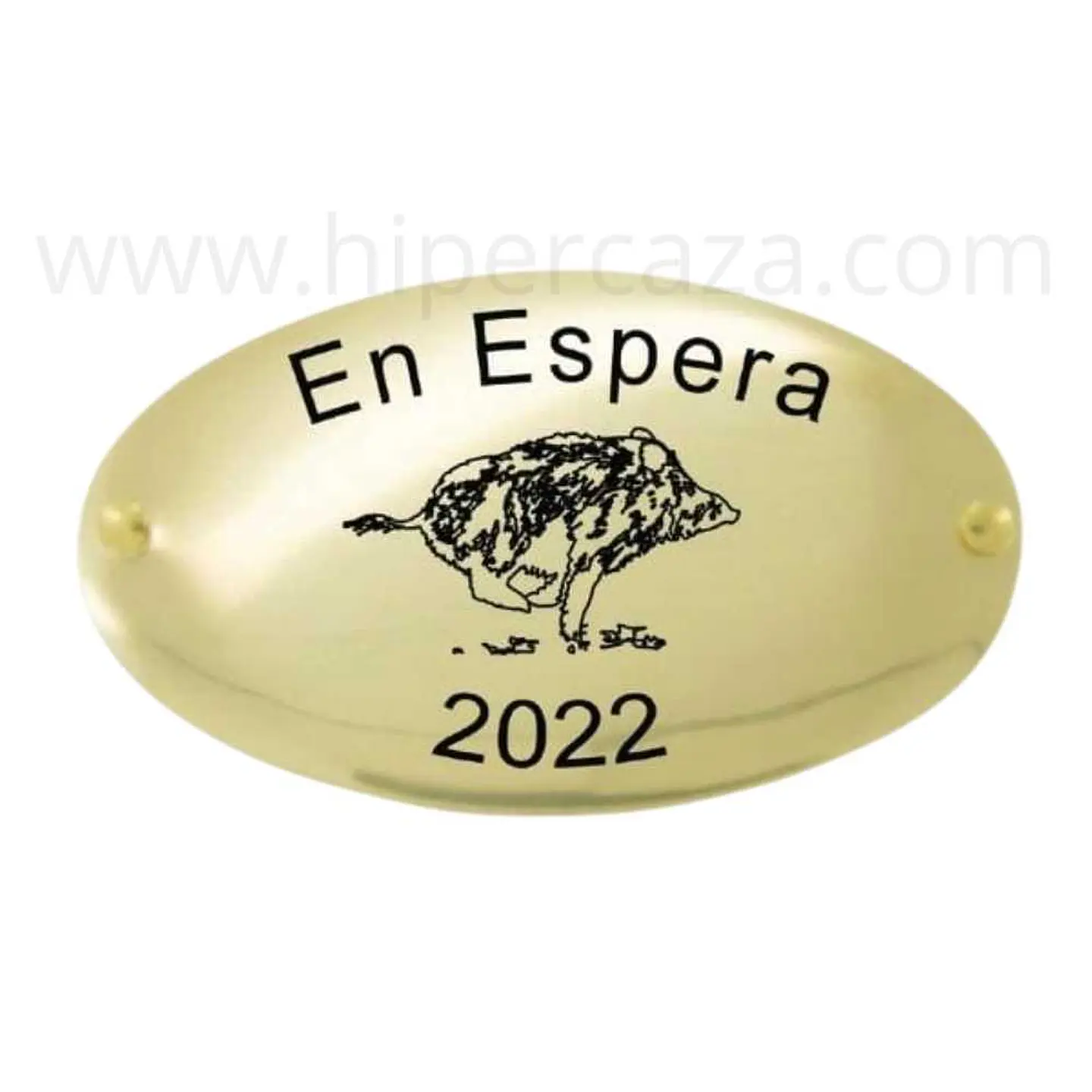 Chapa trofeo de caza de jabalí 1