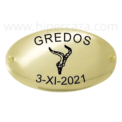 Chapa trofeo de caza macho montés