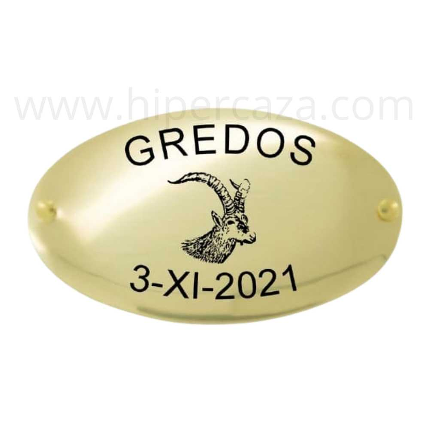 Chapa trofeo de caza macho montés 1