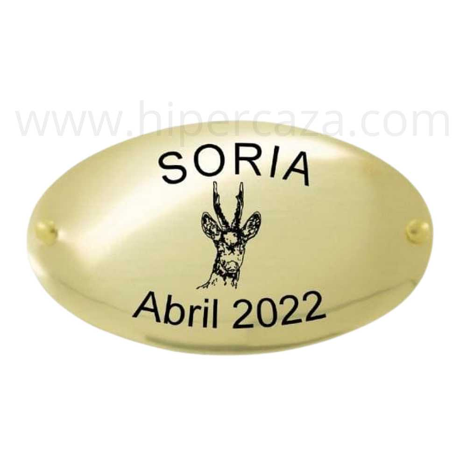 Chapa trofeo de caza corzo 1