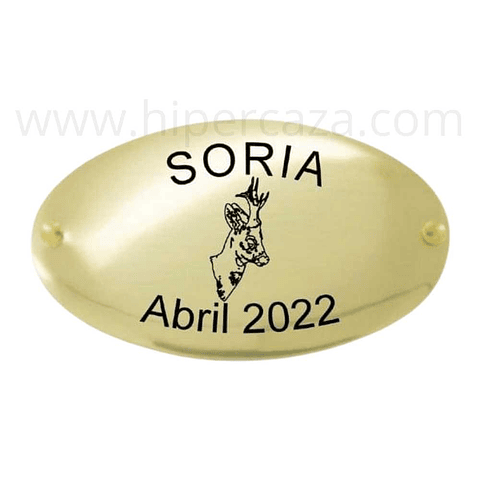 Placa trofeo de caza corzo