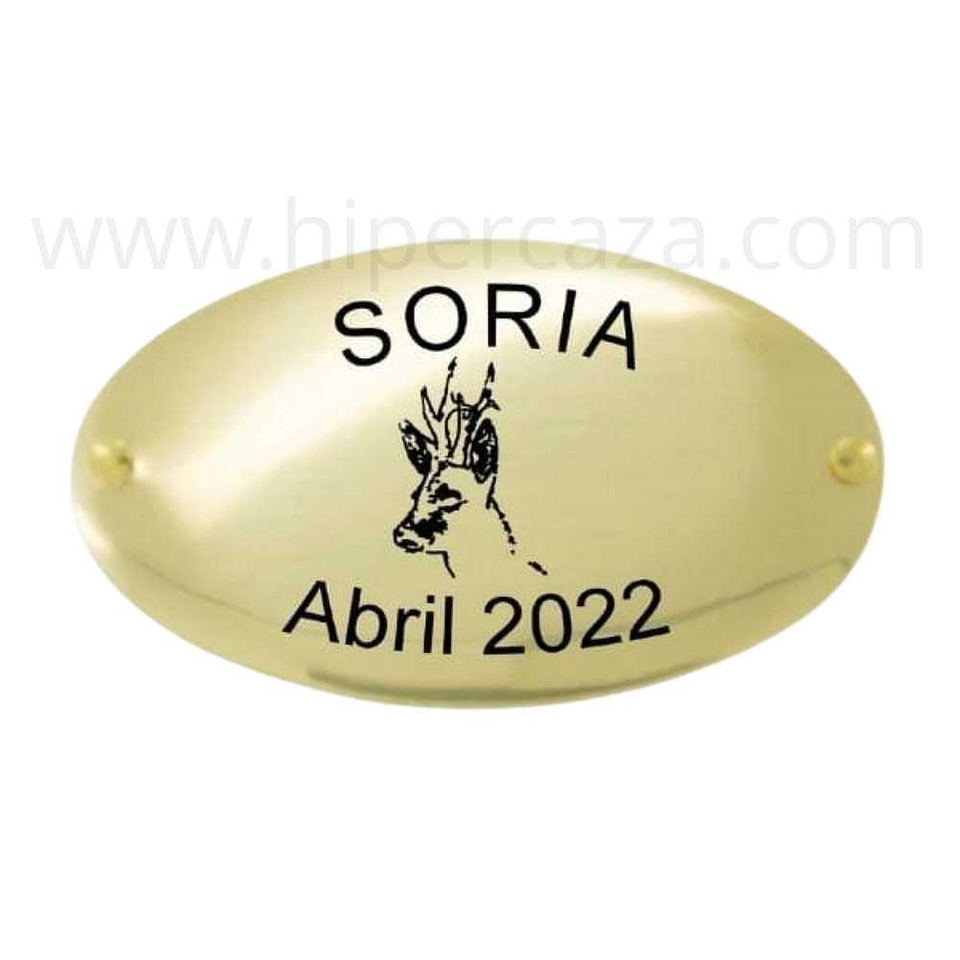 Chapa trofeo de caza con corzo 1