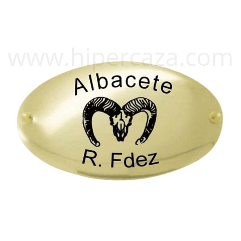 Chapa trofeo de caza muflón 