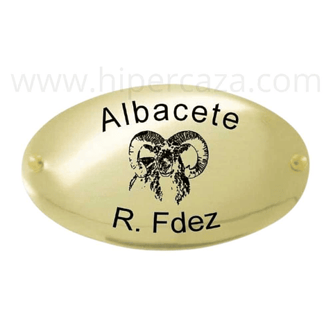 Placa trofeo de caza con muflón