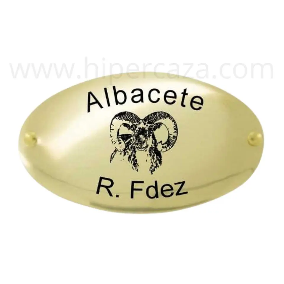 Placa trofeo de caza con muflón 1