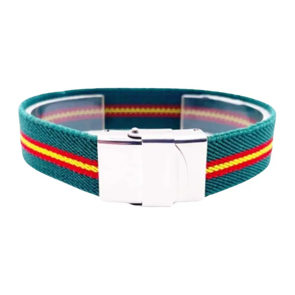 Pulsera con bandera de España verde acero 1