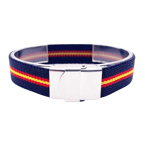 Pulsera bandera España azul acero