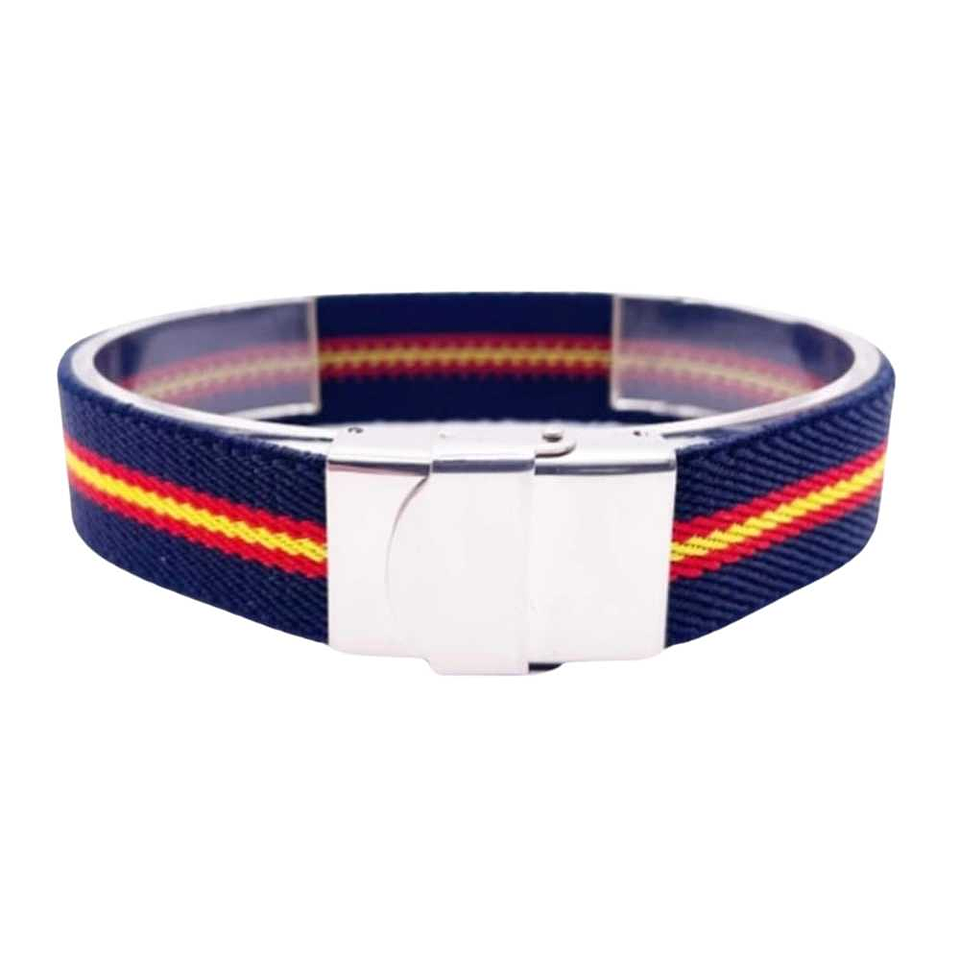 Pulsera bandera España azul acero 1