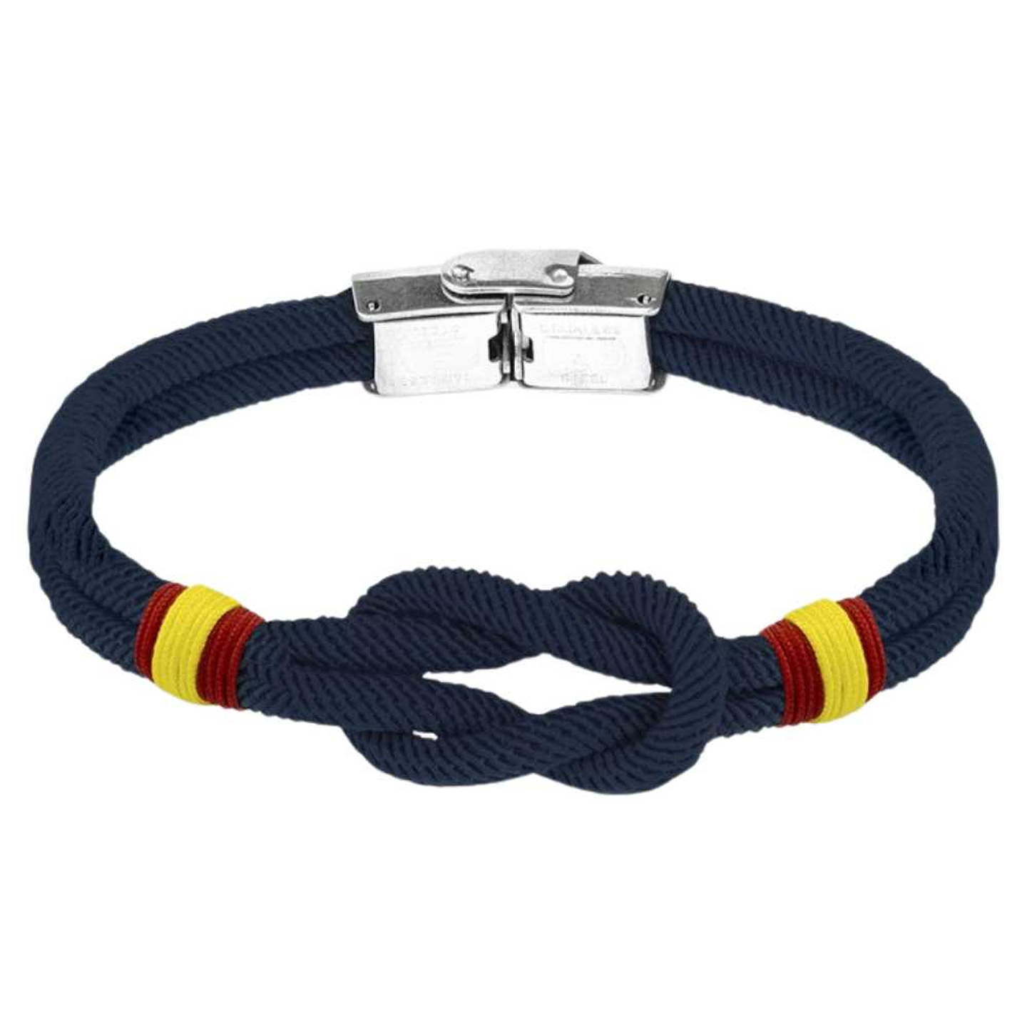 Pulsera de acero con cabo náutico azul España 1
