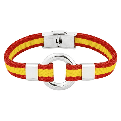 Pulsera con la bandera en tela de algodón España