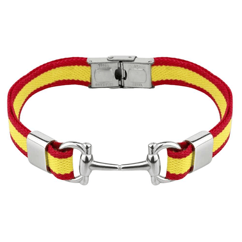 Pulsera de acero y bandera en tela de algodón España