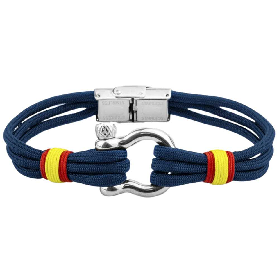 Pulsera de acero con cabo náuticoazul España 1