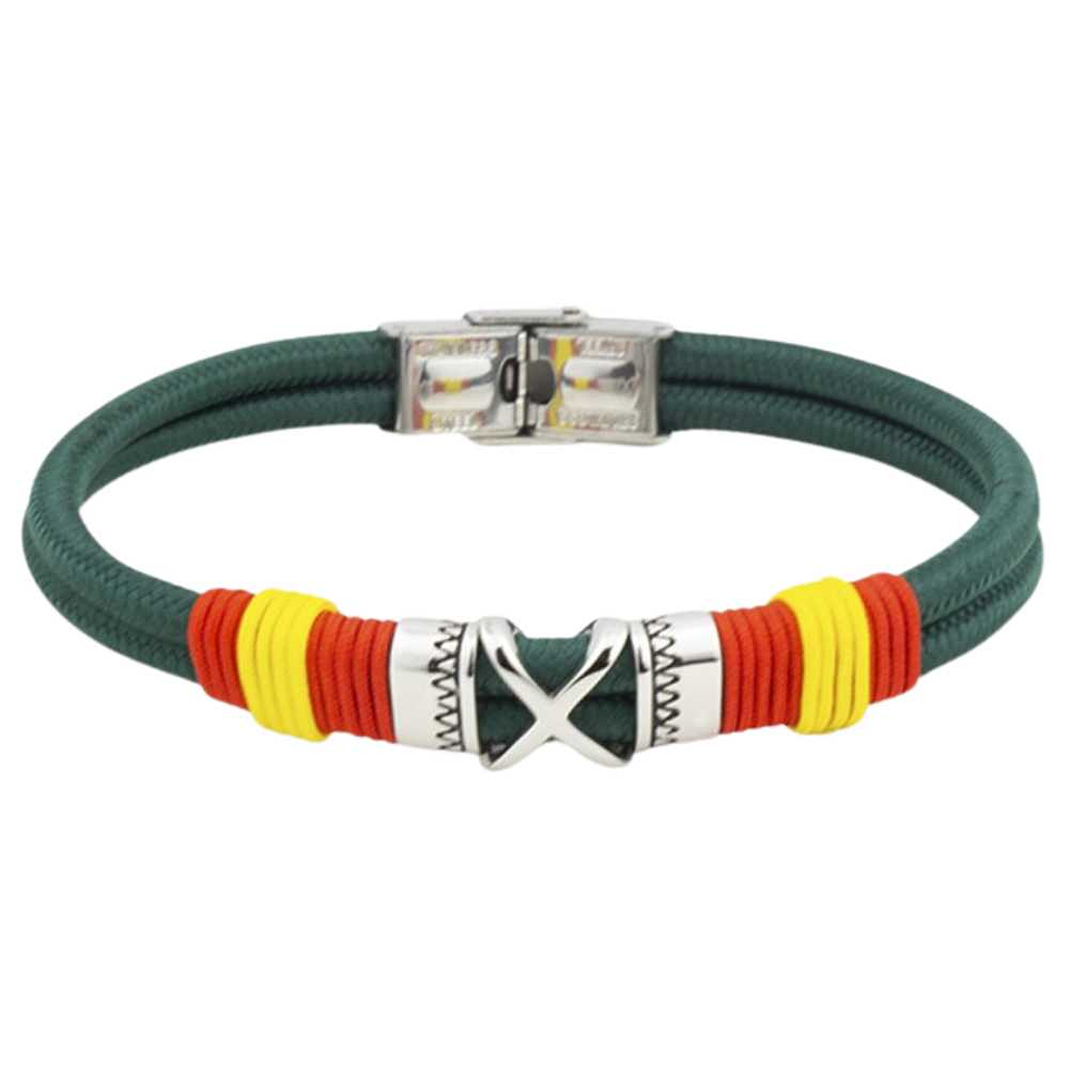 Pulsera de acero verde España 1