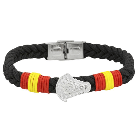 Pulsera de acero virgen del rocío trenza España