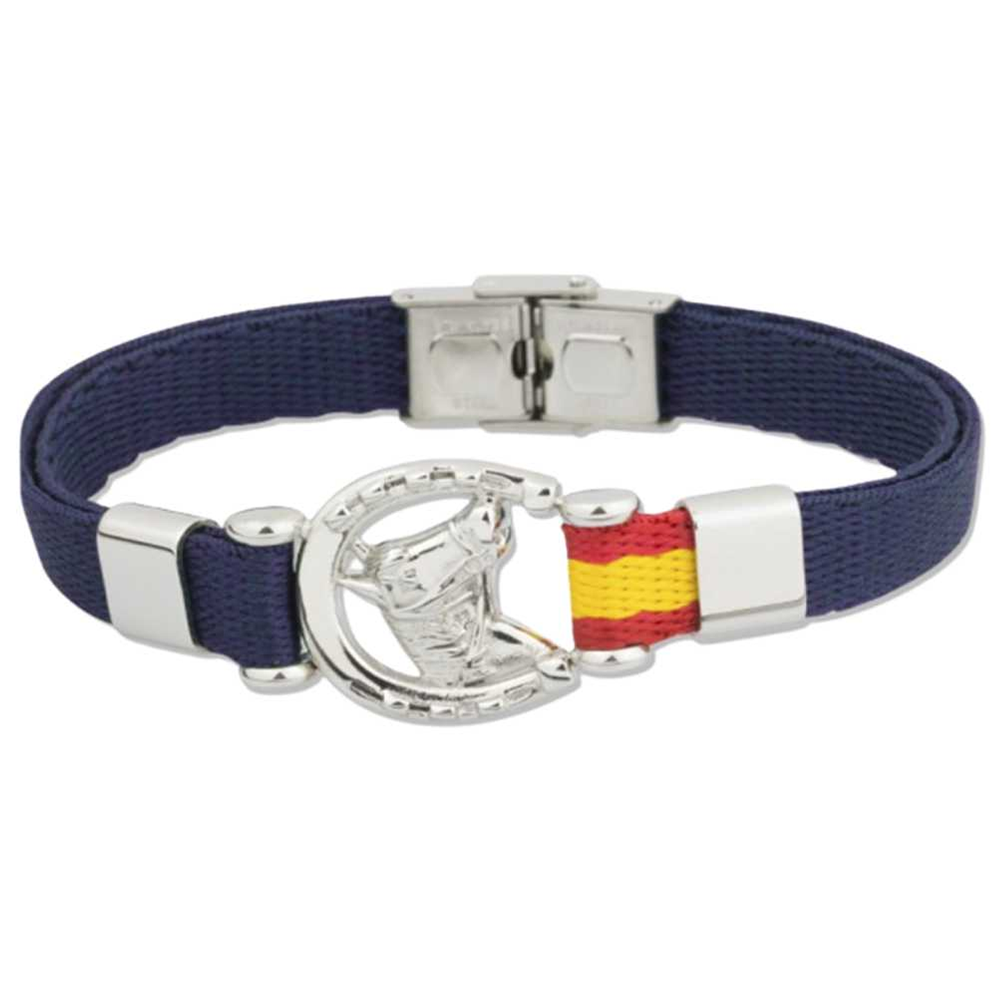 Pulsera de acero azul busto de caballo España 1