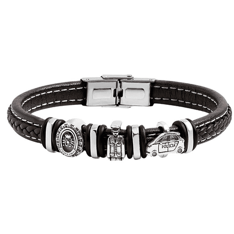 Pulsera de policia nacional plata