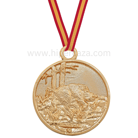 Medalla de homologación jabalí oro