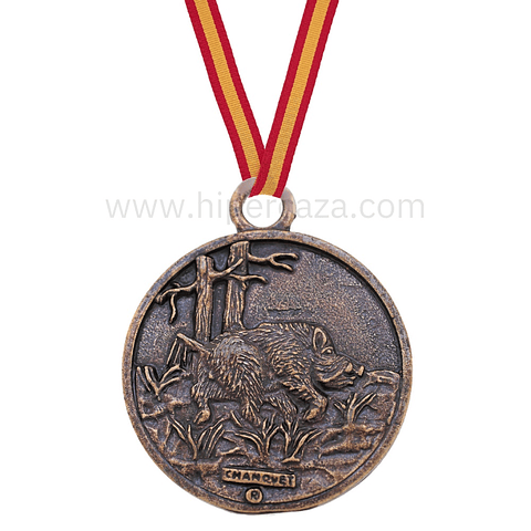 Medalla de homologación jabalí bronce