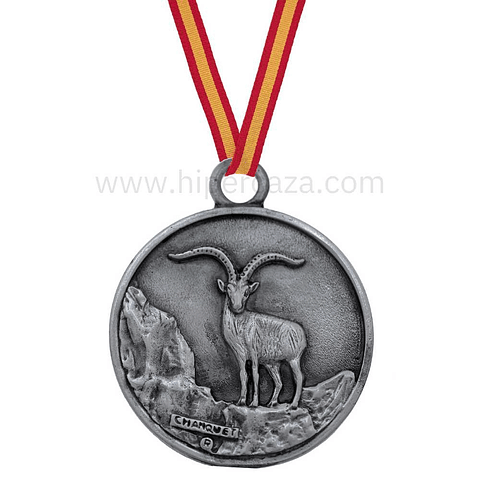 Medalla de homologación macho montés plata