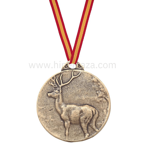 Medalla de homologación ciervo bronce