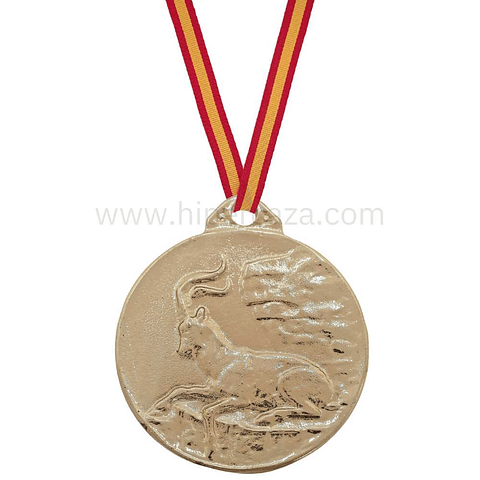 Medalla de homologación oro macho montés