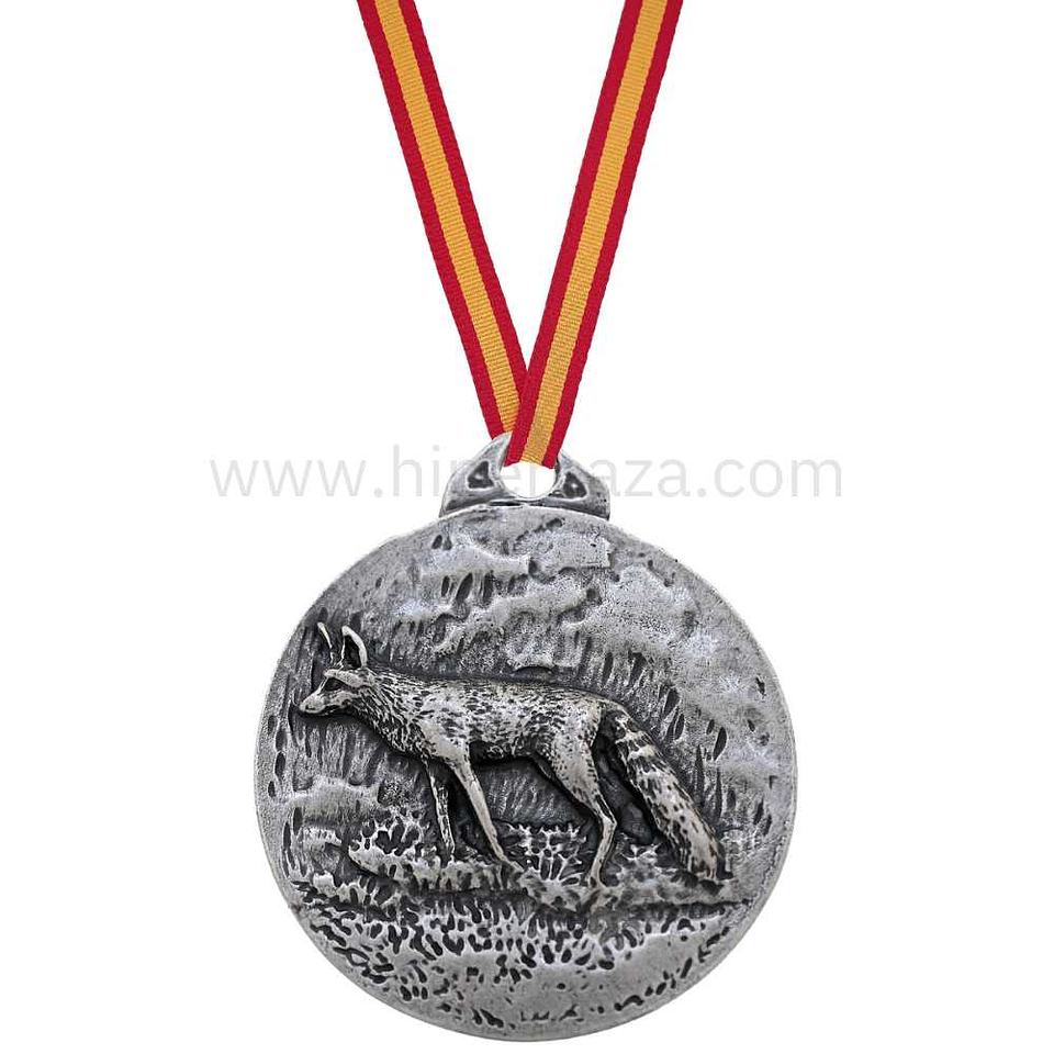 Medalla de homologación plata zorro 1