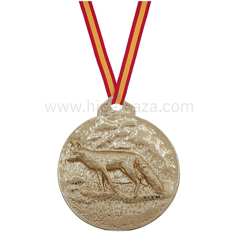 Medalla de homologación oro zorro