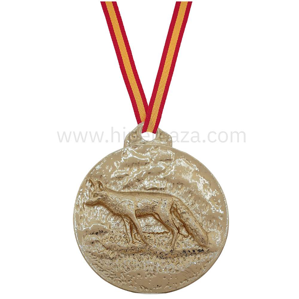 Medalla de homologación oro zorro 1