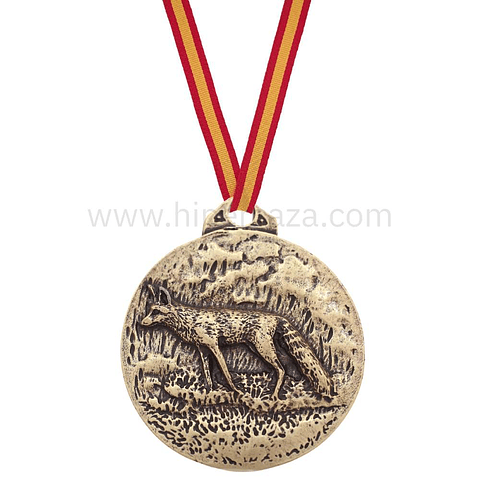Medalla de homologación zorro bronce 