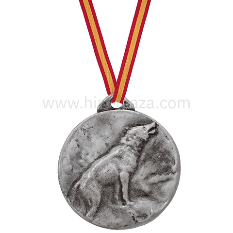 Medalla de homologación con lobo de plata 