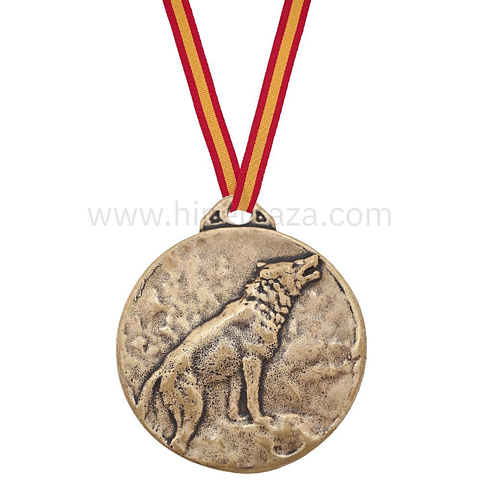 Medalla de homologación lobo bronce