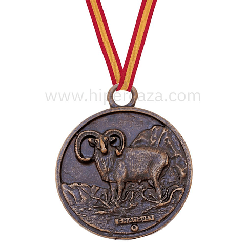 Medalla de homologación muflón bronce