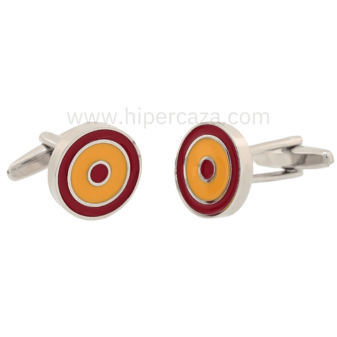 Gemelos bandera de España acero 