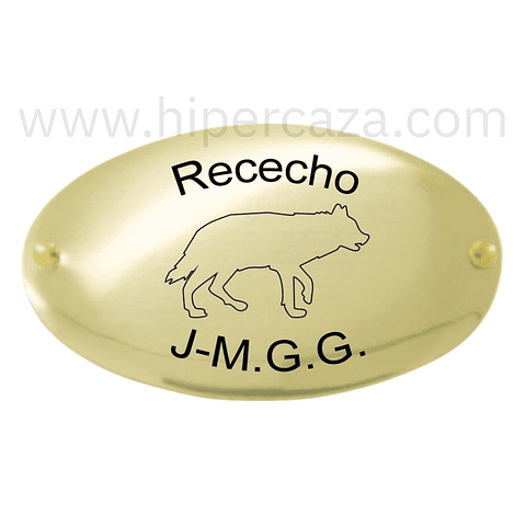 Chapa de trofeo de caza personalizada lobo